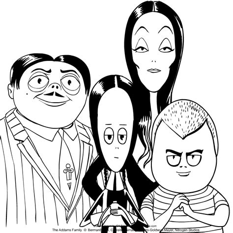 ausmalbilder addams family|The Addams Family Coloring Pages